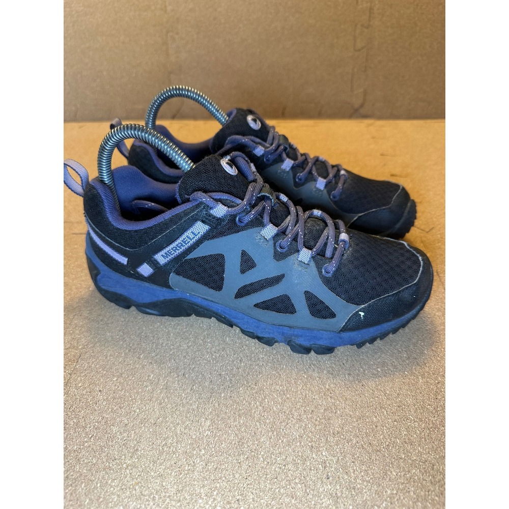 Merrell Capra Bolt Womens Size 7 Hiking Shoes Black Lavender Low Top J342280C